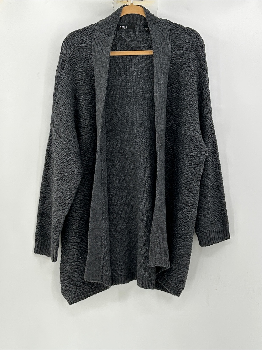 Guess Oversized Chunky Wool Blend Cardigan Size Medium